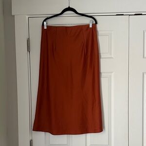 Rachel Zoe Rust Midi A-Line Skirt
